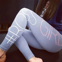 Thumbnail for Trendy BOSS GIRL Yoga Leggings