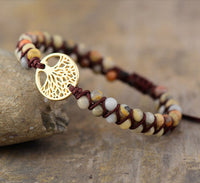 Thumbnail for Natural Agate Hand-Woven Yoga Bracelet