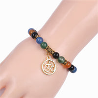 Thumbnail for Harmony in Hues Chakra Agate Yoga Bracelet