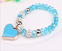 Thumbnail for Elastic Elegance Crystal Heart Bracelet