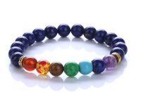 Thumbnail for TranquilBloom Colorful Blue Chakra Beads Bracelet