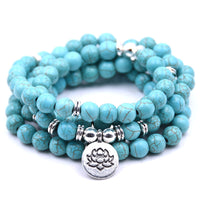Thumbnail for DivineLotus Silver Buddha Beads Yoga Bracelet