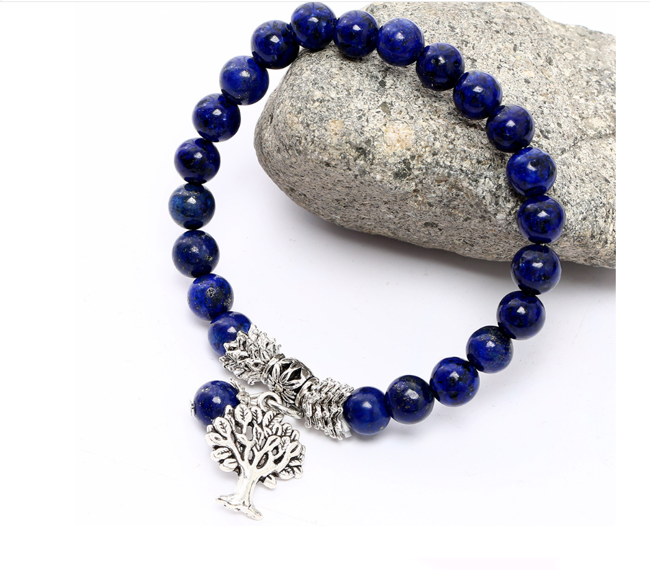 DivineHarbor Tree Of Life Lapis Lazuli Bracelet