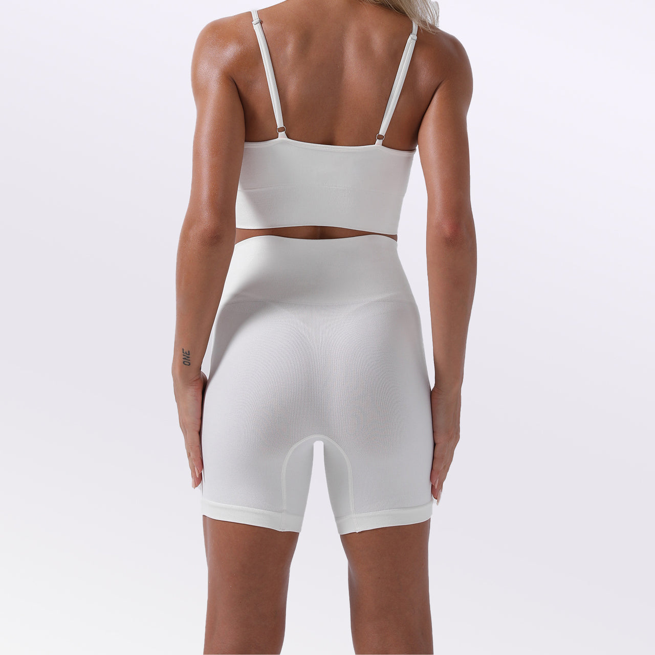 Seamless Fitness Yoga Sports Bra Shorts Suit