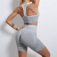Thumbnail for FitFlex Hip-Lift Fitness Shorts & Performance Yoga Bra
