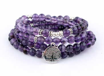 CelestialBalance Yoga Mala Lotus Rosary Bracelet
