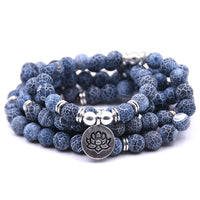 Thumbnail for DivineLotus Silver Buddha Beads Yoga Bracelet