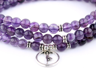 CelestialBalance Yoga Mala Lotus Rosary Bracelet