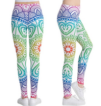 Thumbnail for Printed Pencil Big Ladies Stretch Yoga Pants
