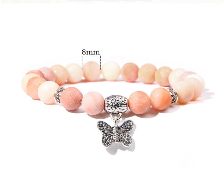 Butterfly Crystal Stone Yoga Bracelet