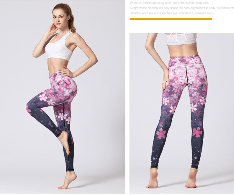 Sports Gym Printed Yoga Pants