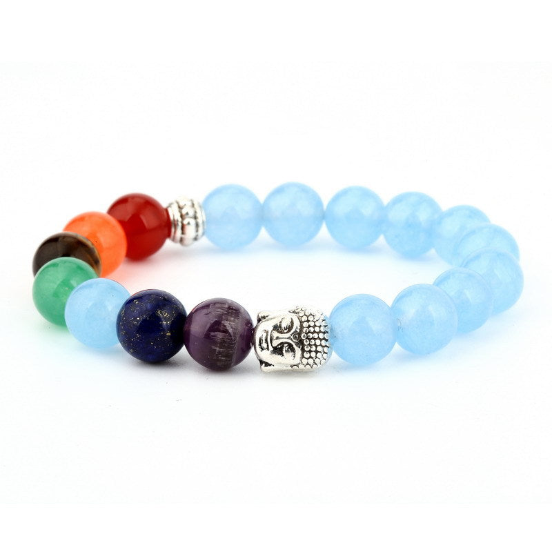 BuddhaEnergy Natural Stone Yoga Chakra Bracelet