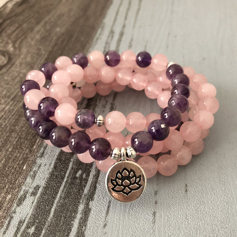 Lotus Zen Amethyst Yoga Bracelet