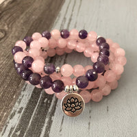 Thumbnail for Lotus Zen Amethyst Yoga Bracelet