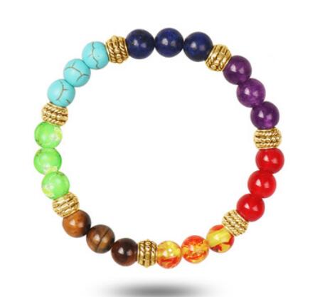 Colorful Chakra Yoga Energy Bead Bracelet