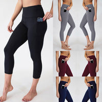 Thumbnail for PocketFit Solid Color Yoga Leggings