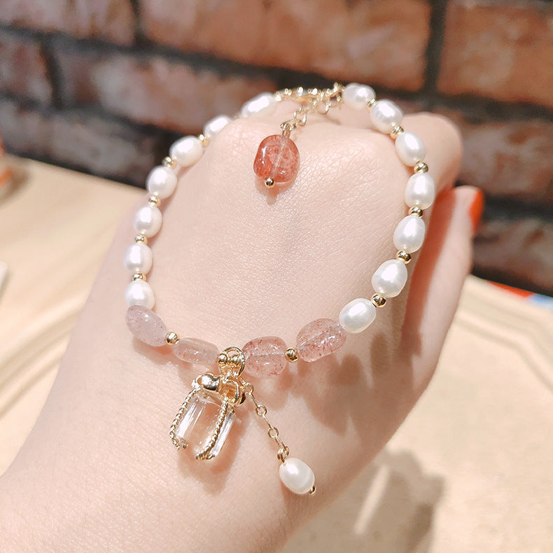 Peach Bloom Baroque Pearl Bracelet