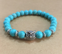 Thumbnail for Natural Stone Owl Head Yoga Bracelet