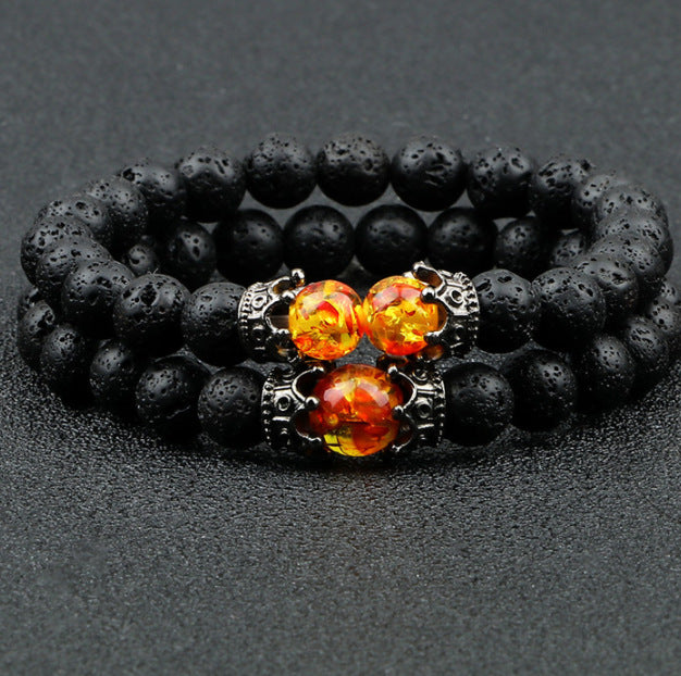 Volcanic Crown Onyx Yoga Bracelet