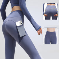 Thumbnail for High Waist Seamless Gym Leggings With Pockets