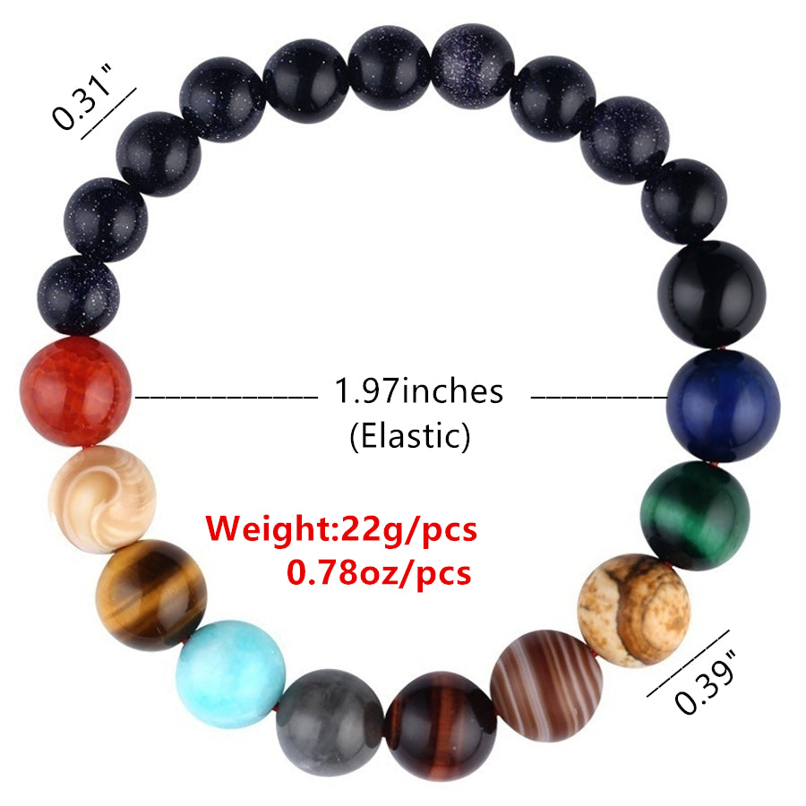 ZenMystique Eight Planets Beaded Yoga Bracelet