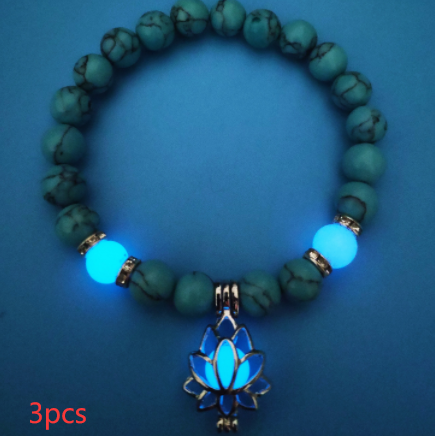 TranquilAura Lotus Natural Stone Energy Bracelet