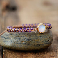 Thumbnail for UpliftSoul Femme Amethysts Opal Wrap Bracelet
