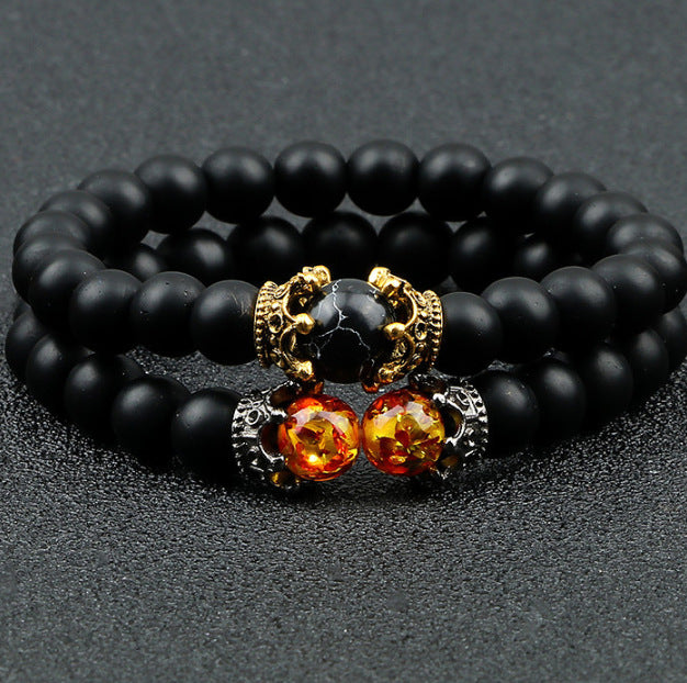 Volcanic Crown Onyx Yoga Bracelet